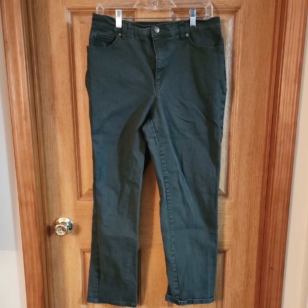 Gloria Vanderbilt Amanda Green Denim Jeans Size 12 Short
